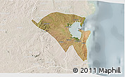 Satellite 3D Map of Pemba, lighten