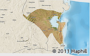 Satellite 3D Map of Pemba, shaded relief outside