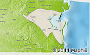 Shaded Relief 3D Map of Pemba, physical outside