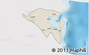 Shaded Relief 3D Map of Pemba, single color outside