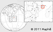 Blank Location Map of Pemba, highlighted parent region, within the entire country