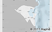 Gray Map of Pemba, single color outside