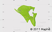 Physical Map of Pemba, cropped outside