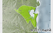 Physical Map of Pemba, semi-desaturated