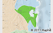 Political Map of Pemba, lighten
