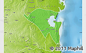 Political Map of Pemba, physical outside