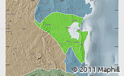 Political Map of Pemba, semi-desaturated