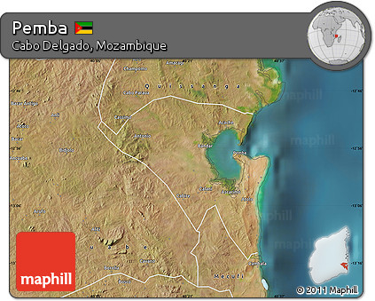 Satellite Map of Pemba