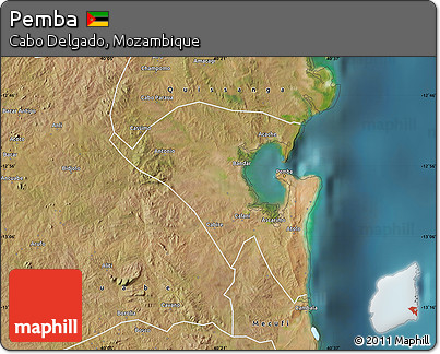 Satellite Map of Pemba