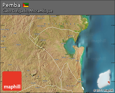 Satellite Map of Pemba