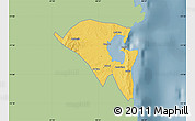 Savanna Style Map of Pemba, single color outside
