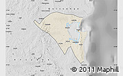 Shaded Relief Map of Pemba, desaturated