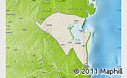 Shaded Relief Map of Pemba, physical outside
