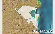 Shaded Relief Map of Pemba, satellite outside