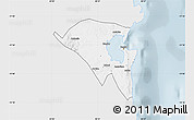 Silver Style Map of Pemba, single color outside