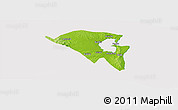 Physical Panoramic Map of Pemba, cropped outside