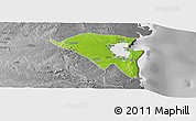 Physical Panoramic Map of Pemba, desaturated