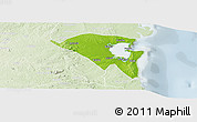 Physical Panoramic Map of Pemba, lighten