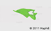 Political Panoramic Map of Pemba, cropped outside