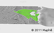 Political Panoramic Map of Pemba, desaturated