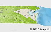 Shaded Relief Panoramic Map of Pemba, physical outside