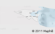 Silver Style Panoramic Map of Pemba, single color outside