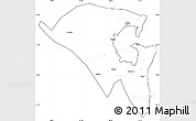 Blank Simple Map of Pemba, cropped outside