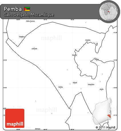 Blank Simple Map of Pemba