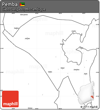 Blank Simple Map of Pemba