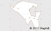 Classic Style Simple Map of Pemba, cropped outside
