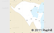 Classic Style Simple Map of Pemba, single color outside