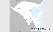 Gray Simple Map of Pemba