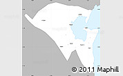 Gray Simple Map of Pemba, single color outside