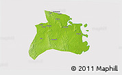 Physical 3D Map of Quissanga, cropped outside
