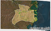 Satellite 3D Map of Quissanga, darken
