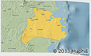 Savanna Style 3D Map of Quissanga