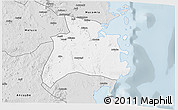 Silver Style 3D Map of Quissanga