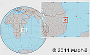 Gray Location Map of Quissanga