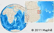Shaded Relief Location Map of Quissanga