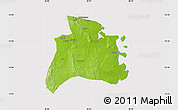 Physical Map of Quissanga, cropped outside