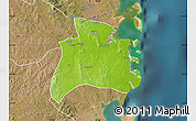 Physical Map of Quissanga, satellite outside