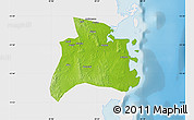 Physical Map of Quissanga, single color outside