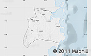 Silver Style Map of Quissanga, single color outside