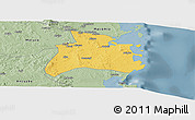 Savanna Style Panoramic Map of Quissanga