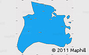Political Simple Map of Quissanga, cropped outside