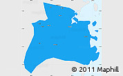 Political Simple Map of Quissanga, single color outside