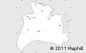 Silver Style Simple Map of Quissanga, cropped outside