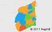 Political Simple Map of Cabo Delgado, cropped outside