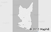 Gray 3D Map of Chibuto, single color outside