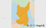 Political 3D Map of Chibuto, lighten